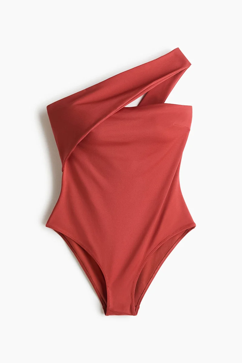 H&M Padded-cup one-shoulder swimsuit